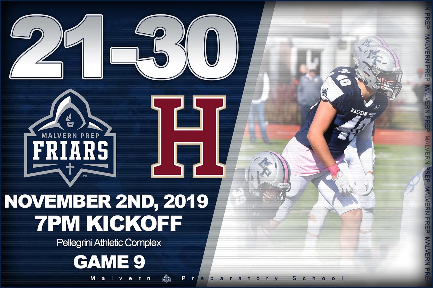 Malvern Prep Friars 21 Haverford 30