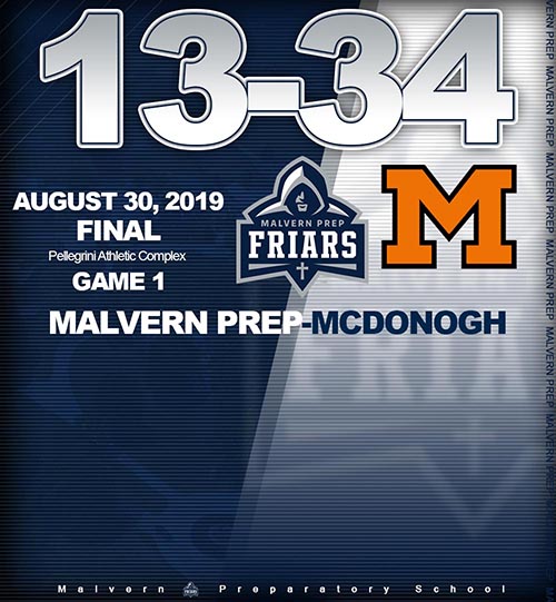 Gameday! Malvern Prep Football vs. McDonogh Eagles Final 13-34