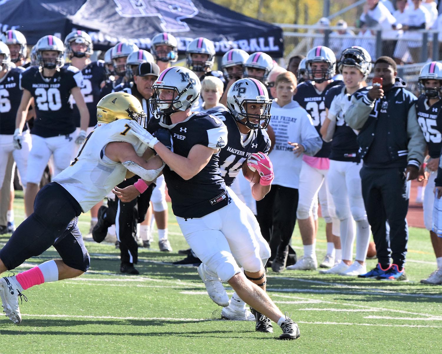 Malvern Prep Football vs William Penn Getting some blocks!