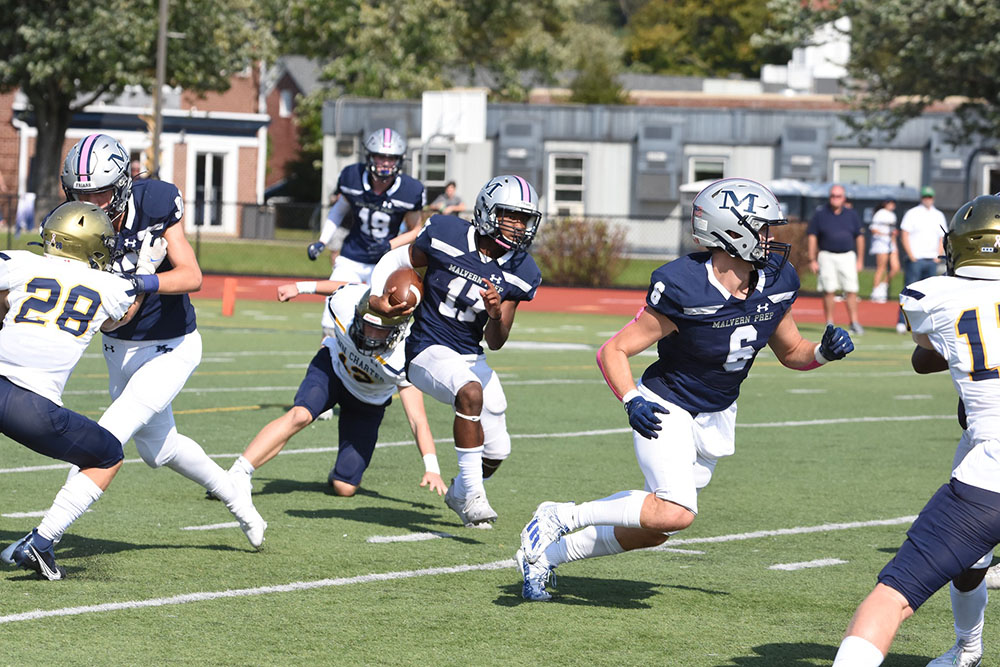 Malvern Prep vs Penn Charter Running through a tackle!