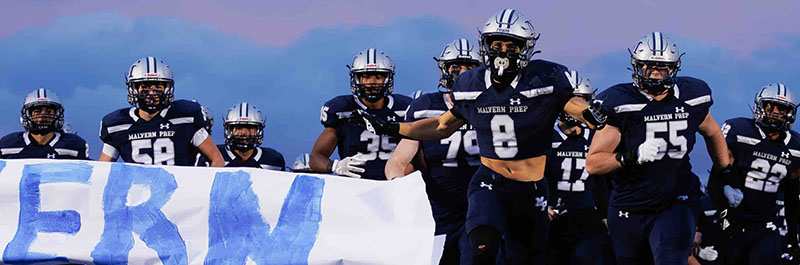Malvern Prep Football getting announced to the field