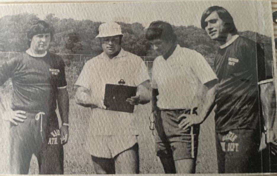 1974 Malvern Prep Football: COACHES L to R- Frank Ryan, Jack McGuinn, Tom DiFillipo, Joe Cellini