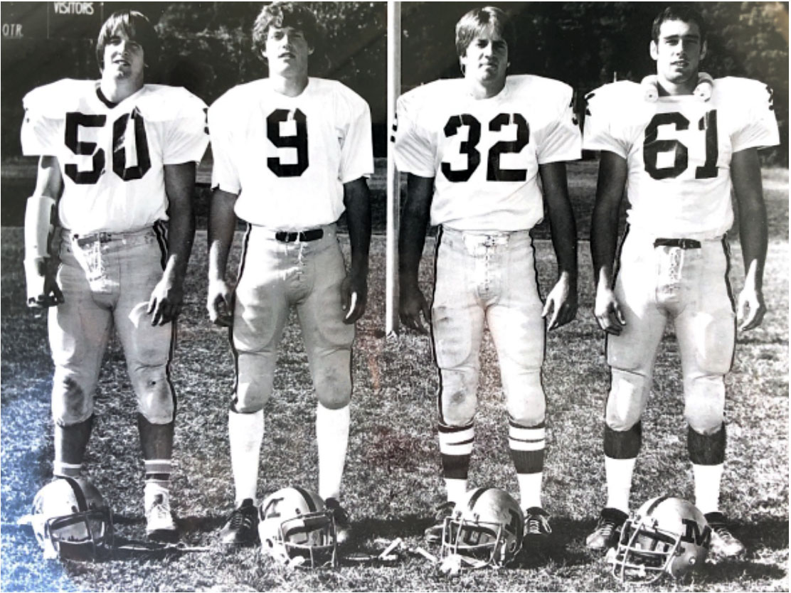 1980 Malvern Prep Friars Captains L to R- Steve Sullivan, Mike Burke, Ed Devine, Kevin Bradley