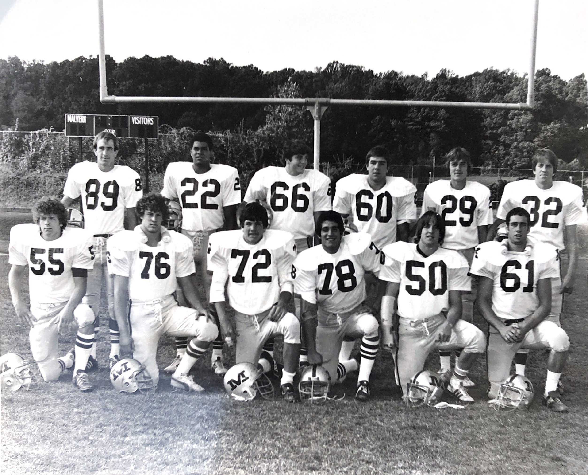 1980 Malvern Prep Friars Captains L to R- Steve Sullivan, Mike Burke, Ed Devine, Kevin Bradley