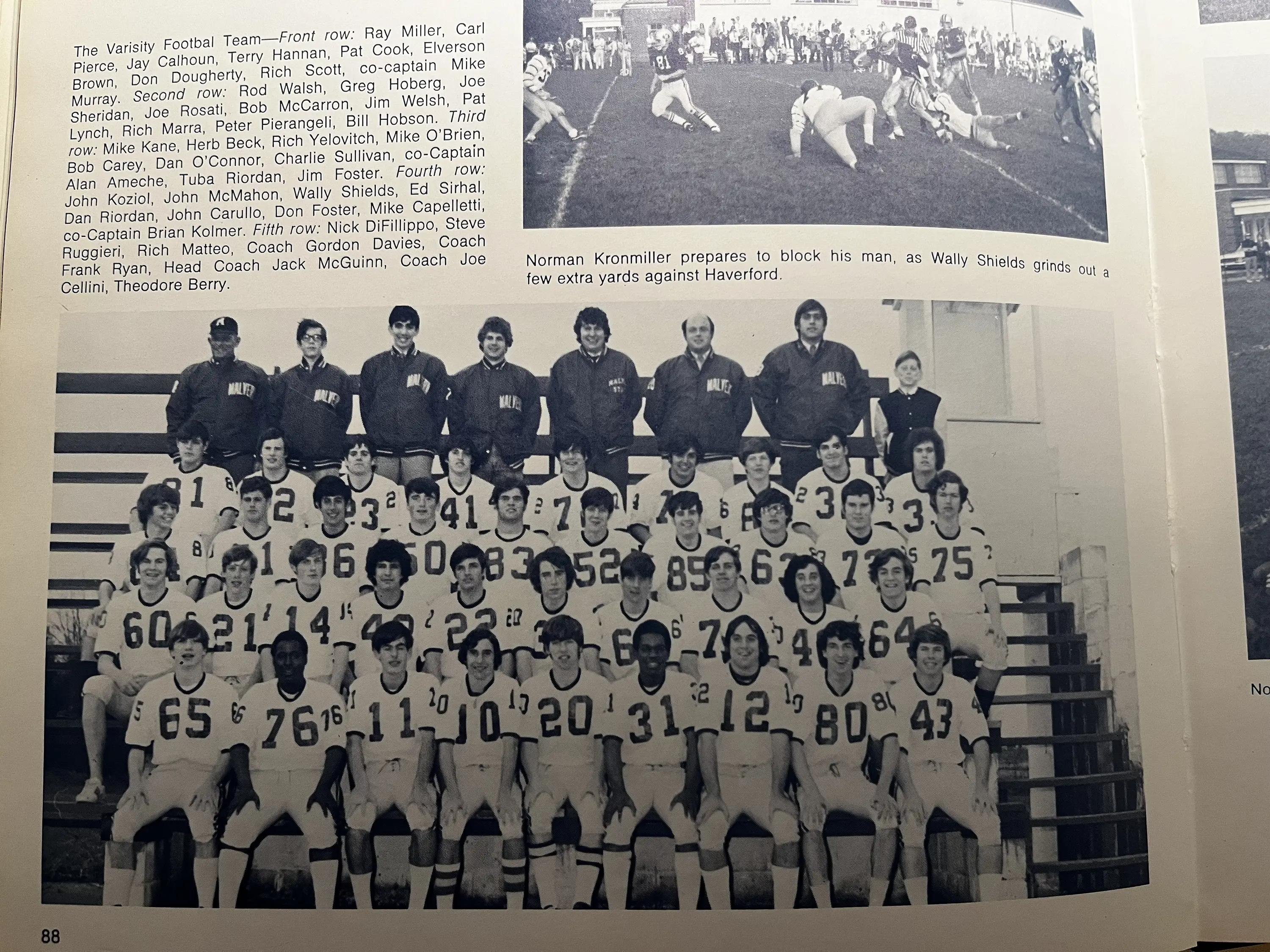 1971 Malvern Prep Football Team