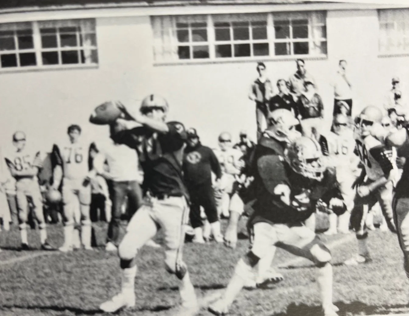 Malvern Prep QB throwing the ball down the field