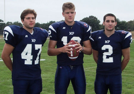2007 Malvern Prep Friars Football Team Captains L to R -- Philip Congialdi, Ryan Nassib, Chris Layne.