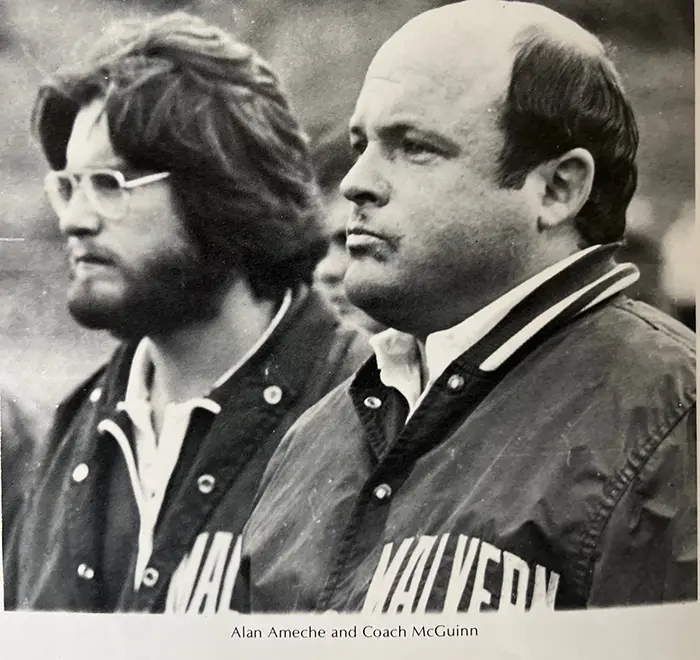 1977 Alan Ameche and Coach McGuinn