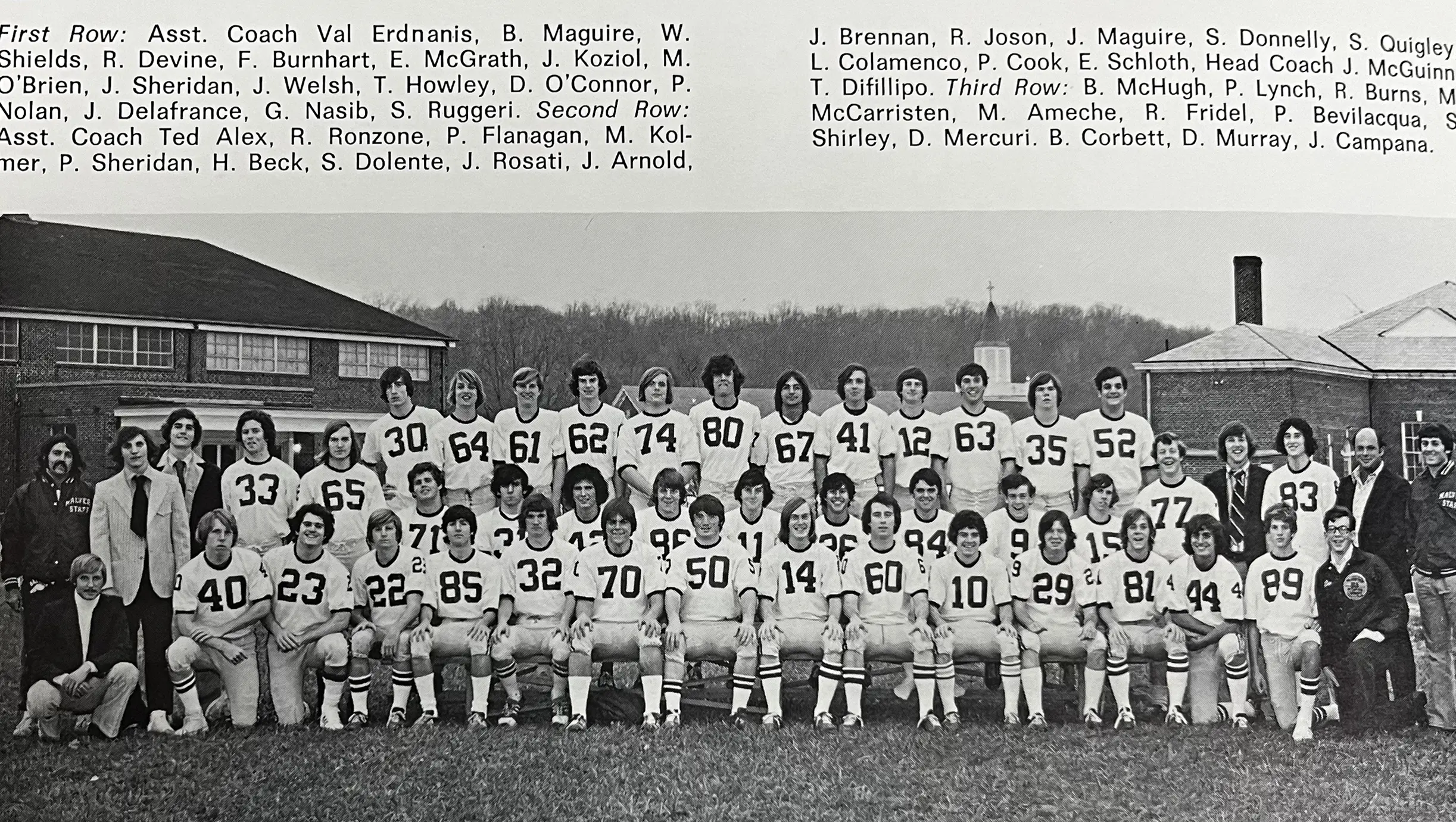 1973 Malvern Prep Friars Football Team